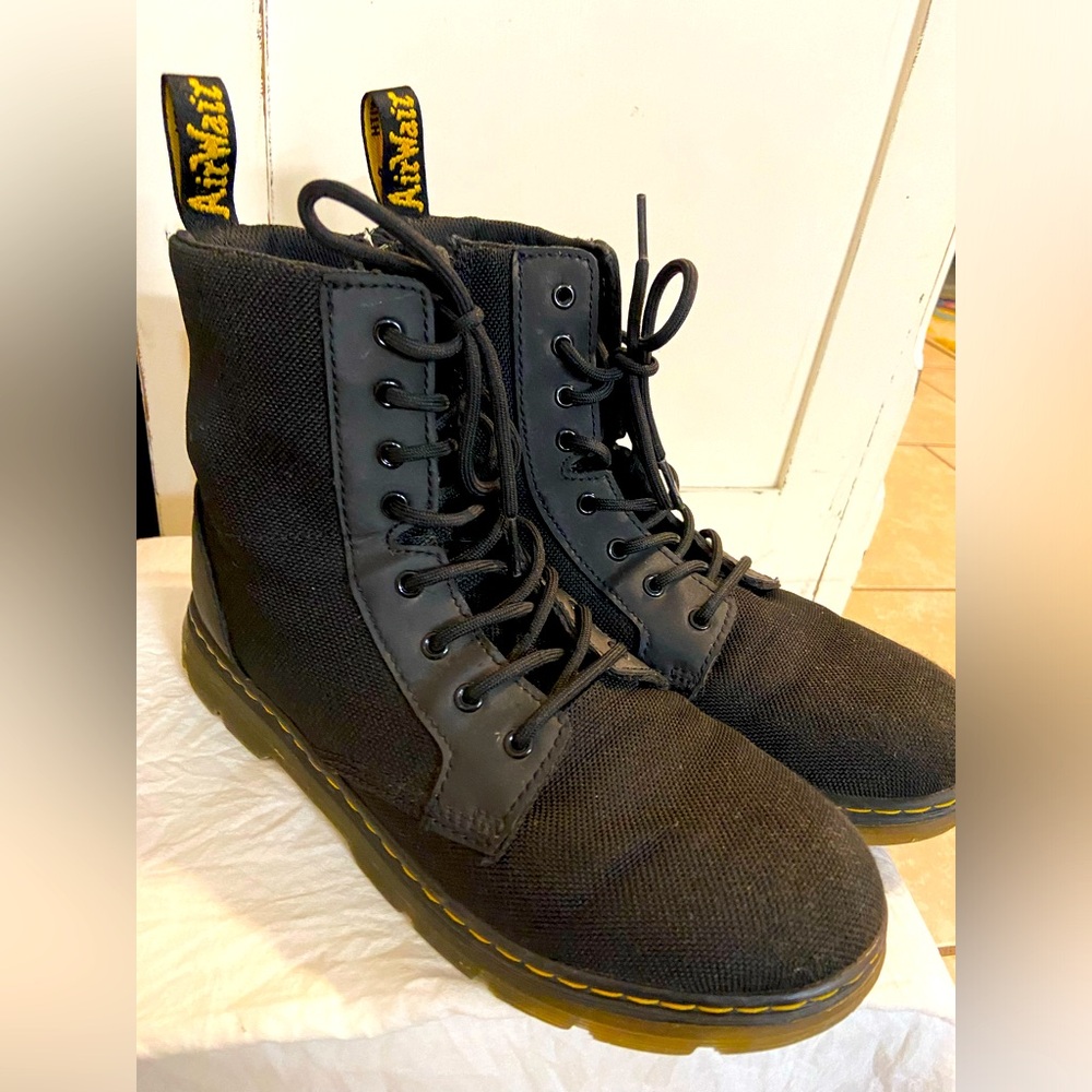 Dr. Martens Black Canvas Boots